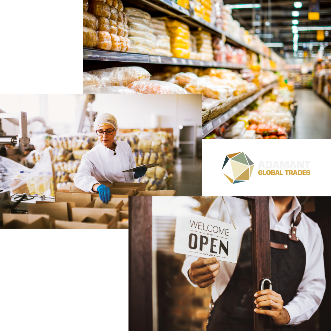 Adamant Global Trades - Stack of photos representing our procurement, logistics, and marketing support services