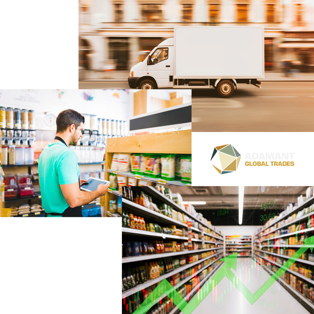 Adamant Global Trades - Stack of photos representing our procurement, logistics, and marketing support services